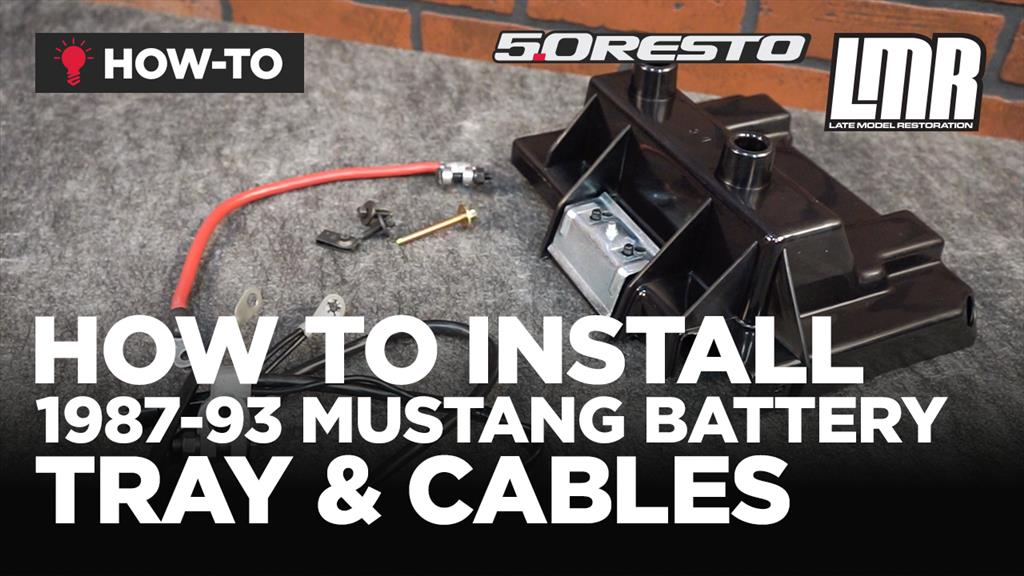 1987-93 Mustang Battery Tray & Cable Kit 5.0
