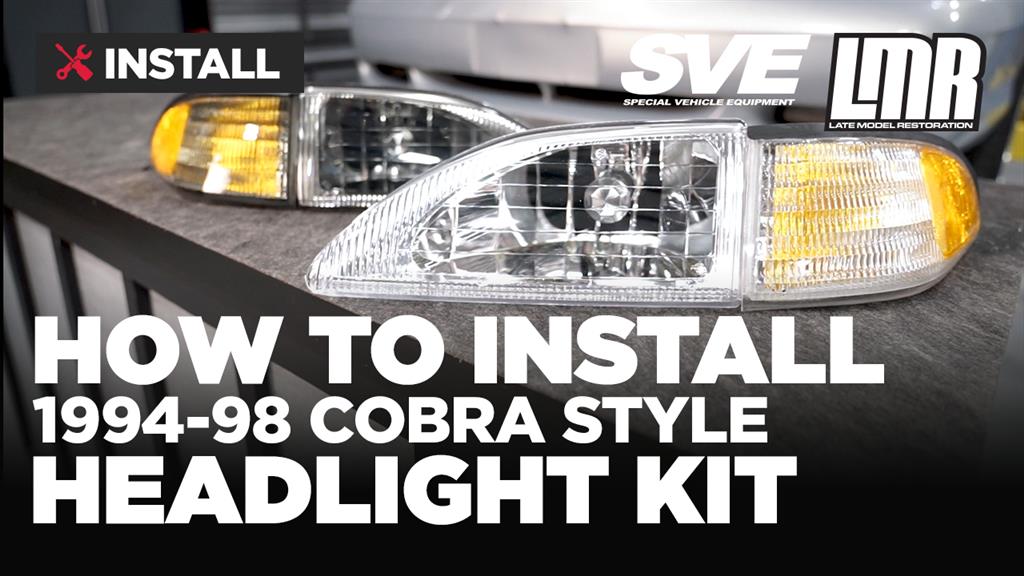 1994-98 Mustang PDI Cobra Style Smoked Headlight Kit