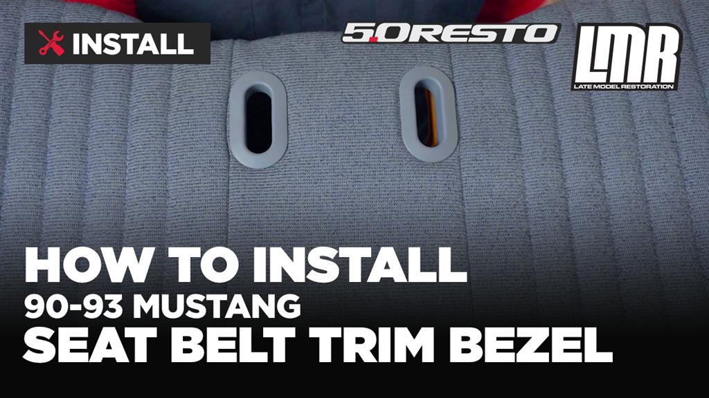 How To Install 5.0 Resto Fox Body Mustang Seat Belt Trim Bezel (90-93)