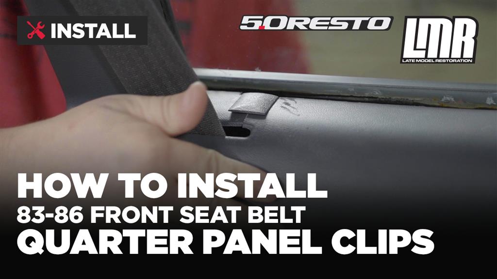 How To Install Fox Body Mustang Front Seat Belt Quarter Panel Clip (83-86)