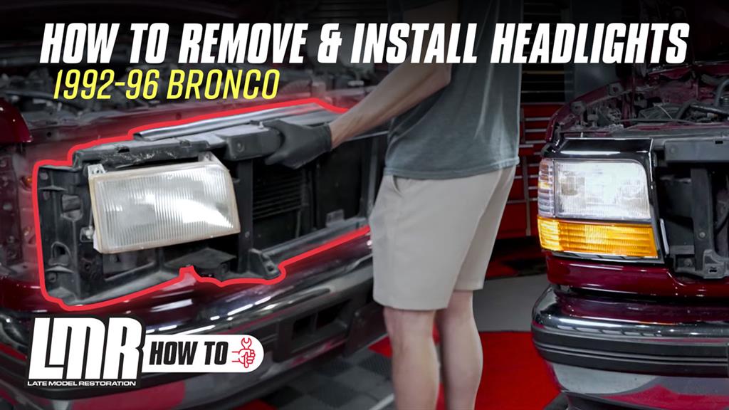 1992-1996 Ford Bronco Black Headlight Kit