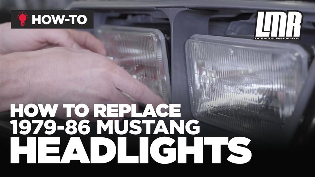 1979-86 Mustang Projector Headlights Black
