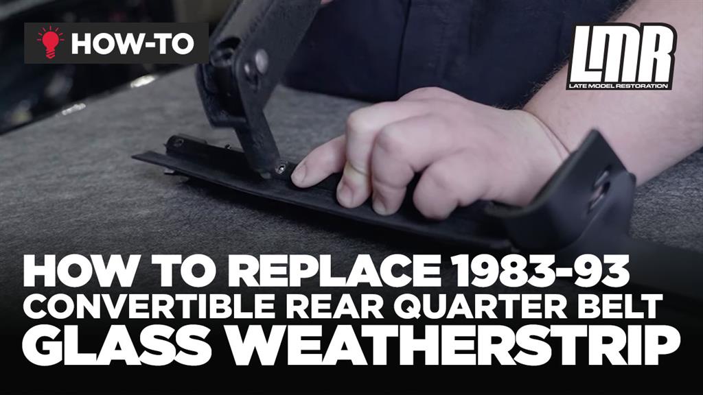 1983-89 Mustang Convertible Rear Quarter Belt Glass Weatherstrip  Kit