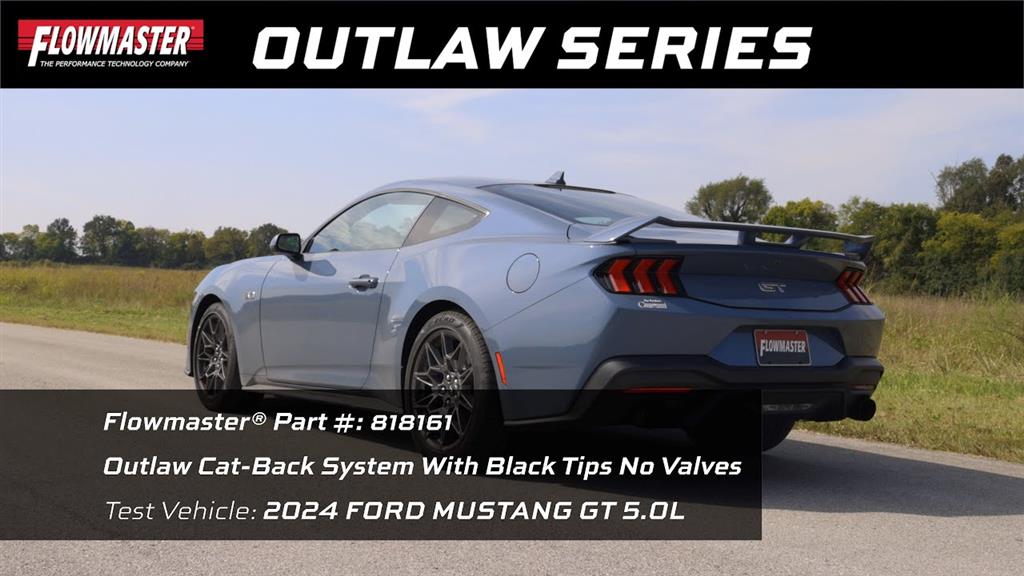 Outlaw Cat Back w/o Active Valve Exhaust Sound Clips | 2024 Ford Mustang GT (818161)