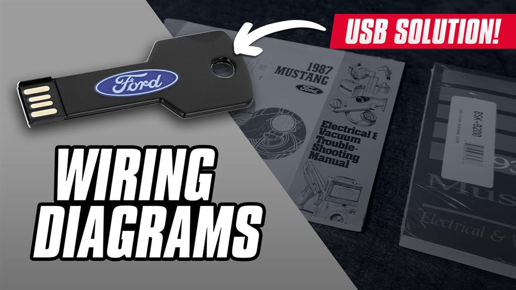 Ford Wiring Diagrams Made EASY! USB Flash Drive or Paperback | Mustang, Bronco, & F-series Truck