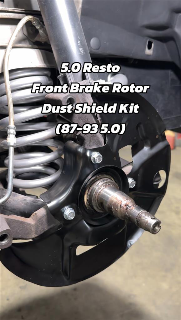 5.0 Resto Front Brake Rotor Dust Shield Kit (87-93 5.0)