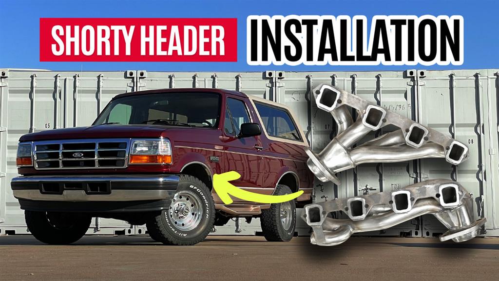 OBS Ford Bronco & Lightning: 5.8L Factory Manifold Removal & Shorty Header Install