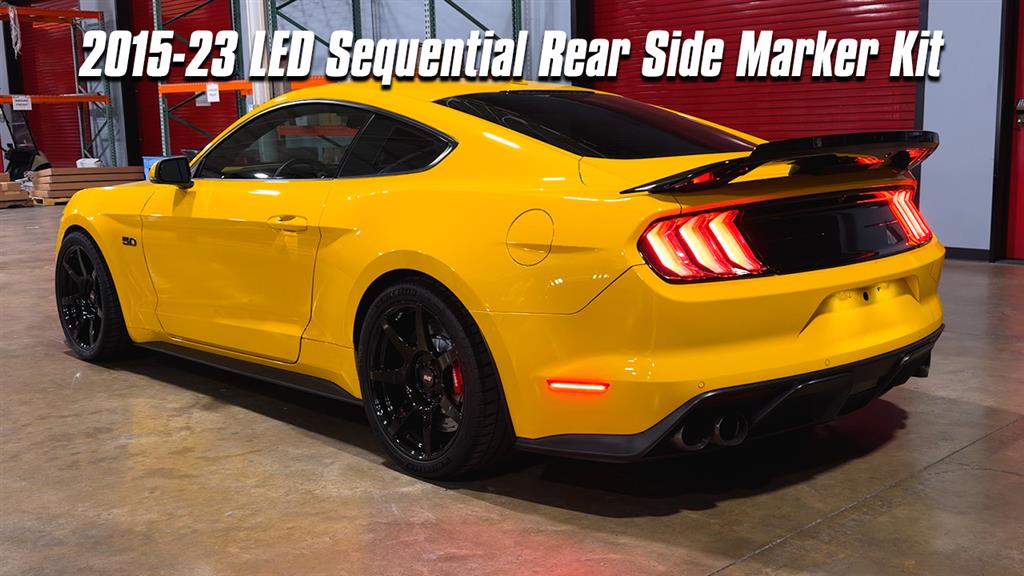 2015-23 Mustang LED Sequential Rear Side Marker Kit (With Smoked Lens)