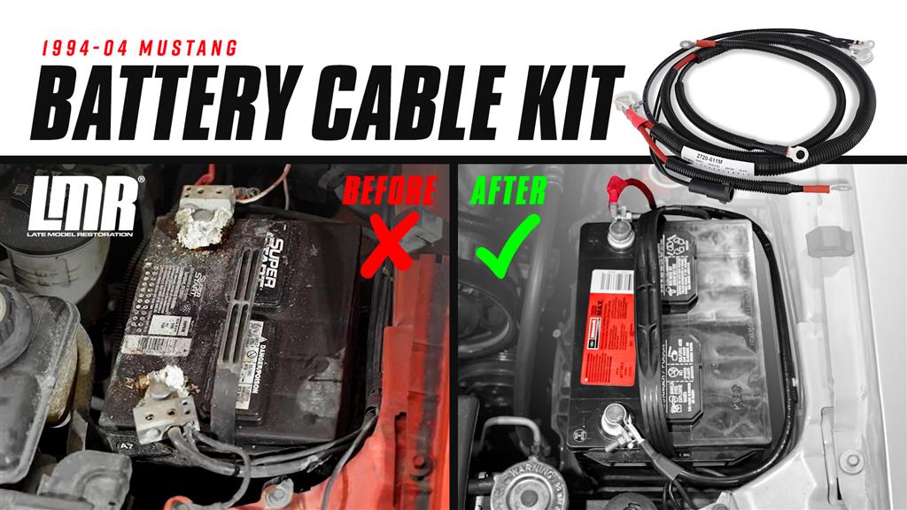 1994-2004 SN95 & New Edge Mustang: OE-style Battery Cable Kit - How To Install